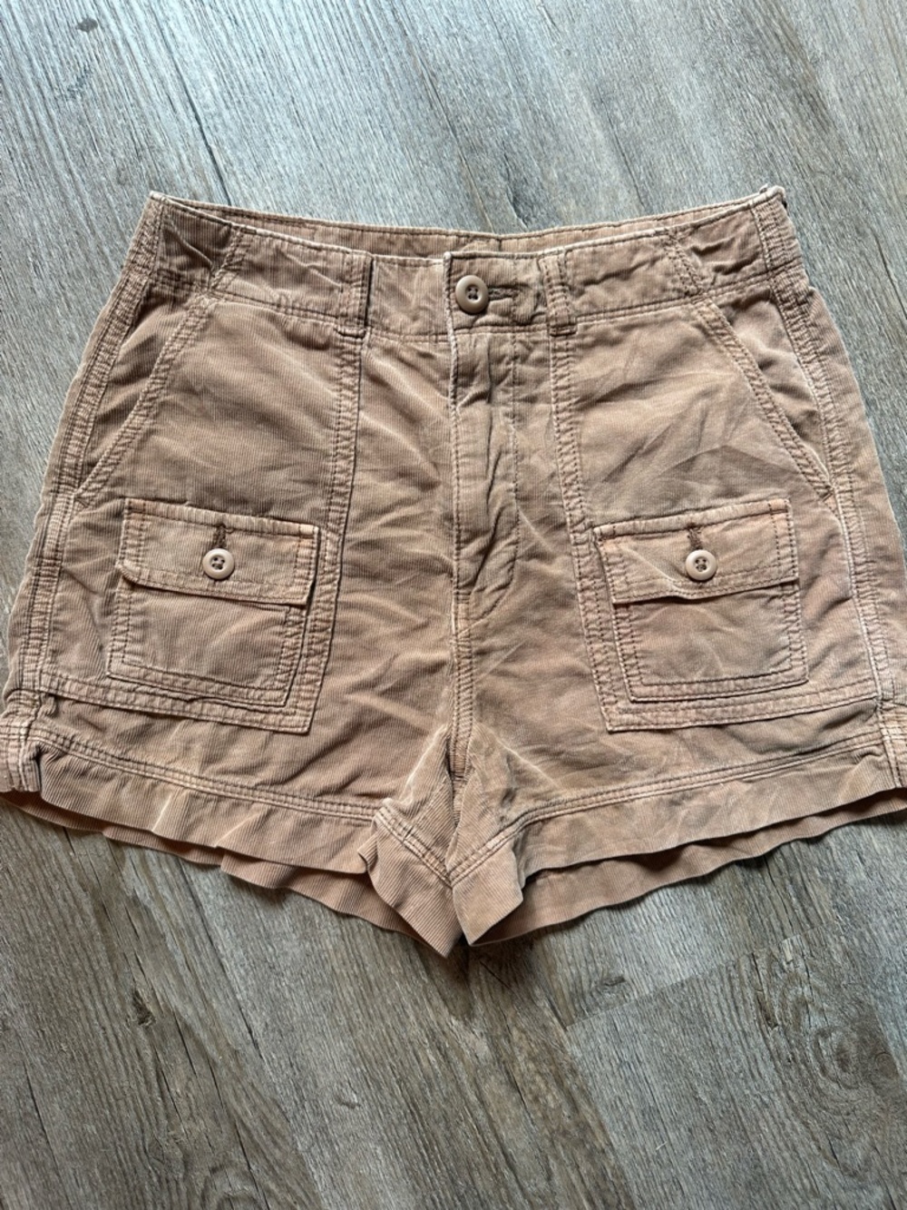American Eagle Outfitters Tan faux corduroy Pocket Shorts